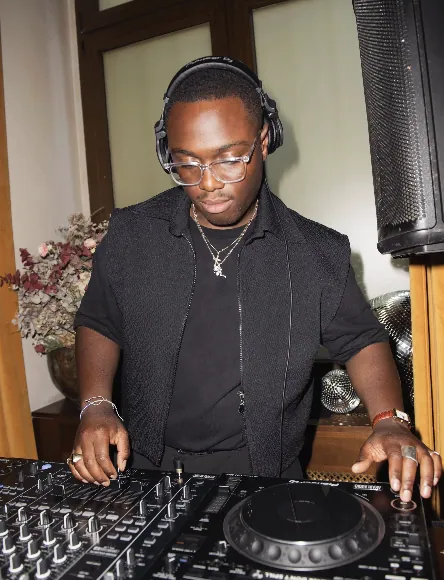 DJ playing a live set at the pomegranoudh launch