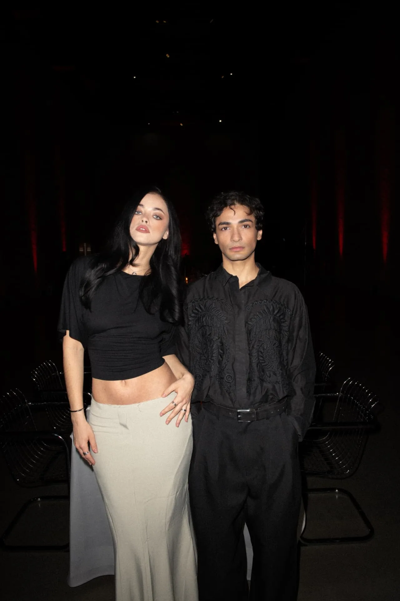 Two guests posing at the EX NIHILO Demon Dancer launch night